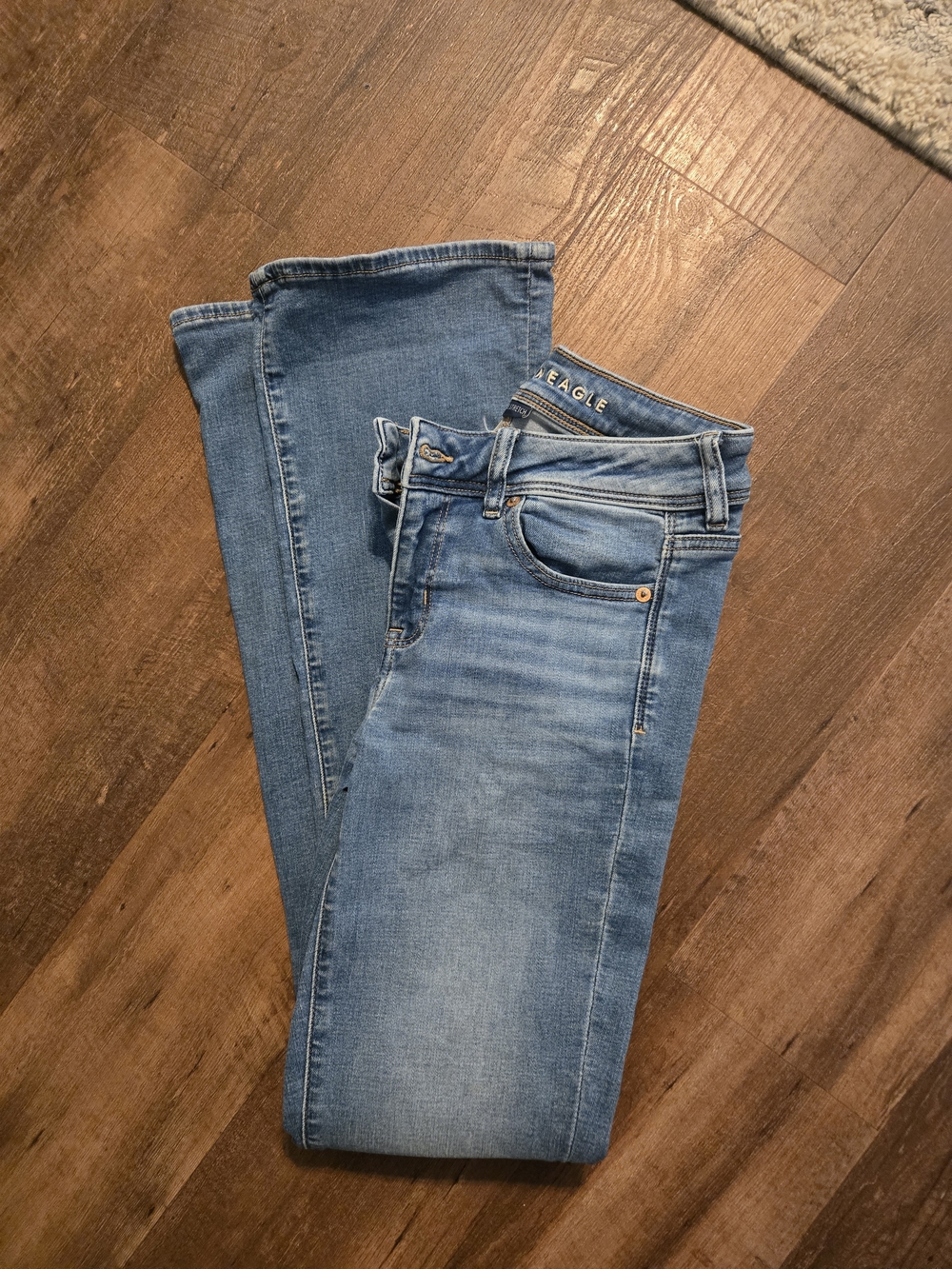 American Eagle Outfitters Light Blue Women's Slim Bootcut Jeans 4 Long